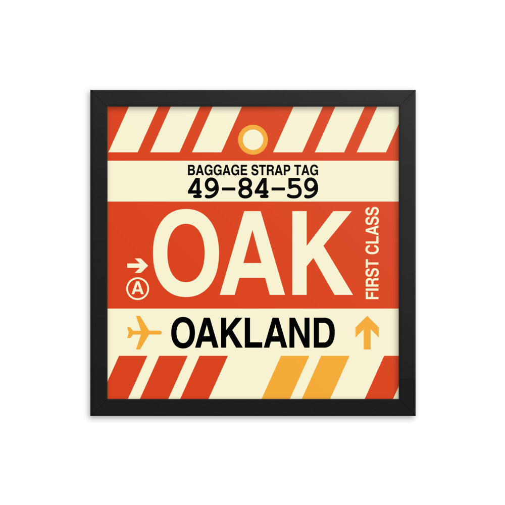 Travel-Themed Framed Print • OAK Oakland • YHM Designs - Image 03
