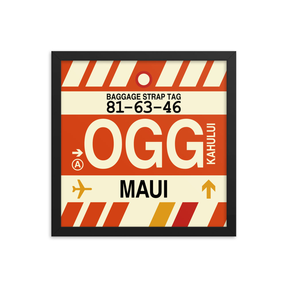 Travel-Themed Framed Print • OGG Maui • YHM Designs - Image 03
