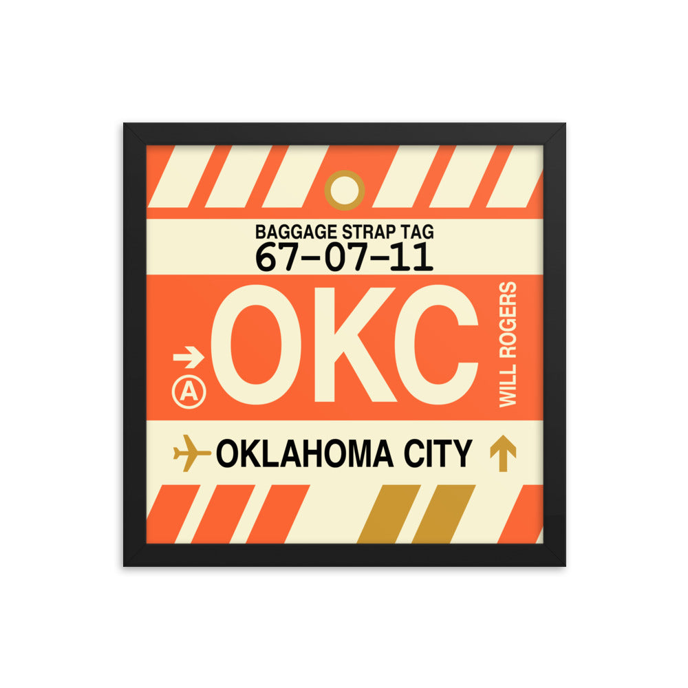 Travel-Themed Framed Print • OKC Oklahoma City • YHM Designs - Image 03