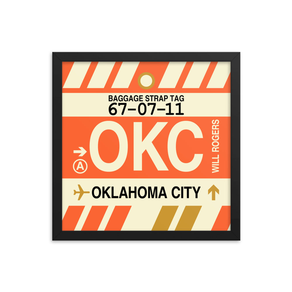 Travel-Themed Framed Print • OKC Oklahoma City Souvenir • YHM Designs - Image 03