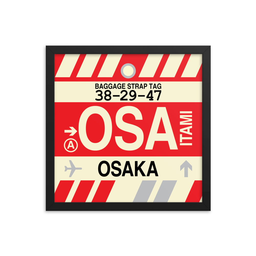 Travel-Themed Framed Print • OSA Osaka Souvenir • YHM Designs - Image 03
