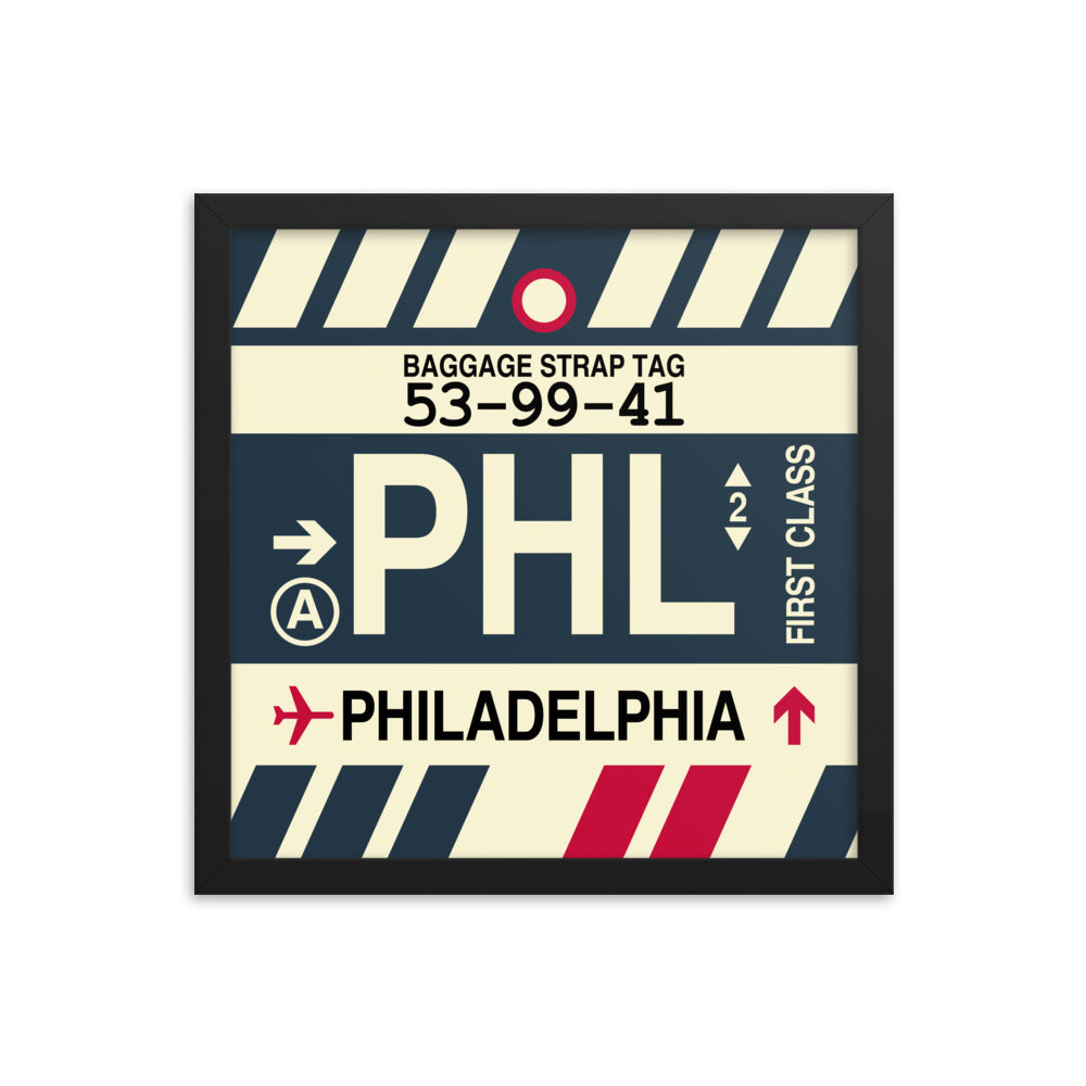 Travel-Themed Framed Print • PHL Philadelphia • YHM Designs - Image 03