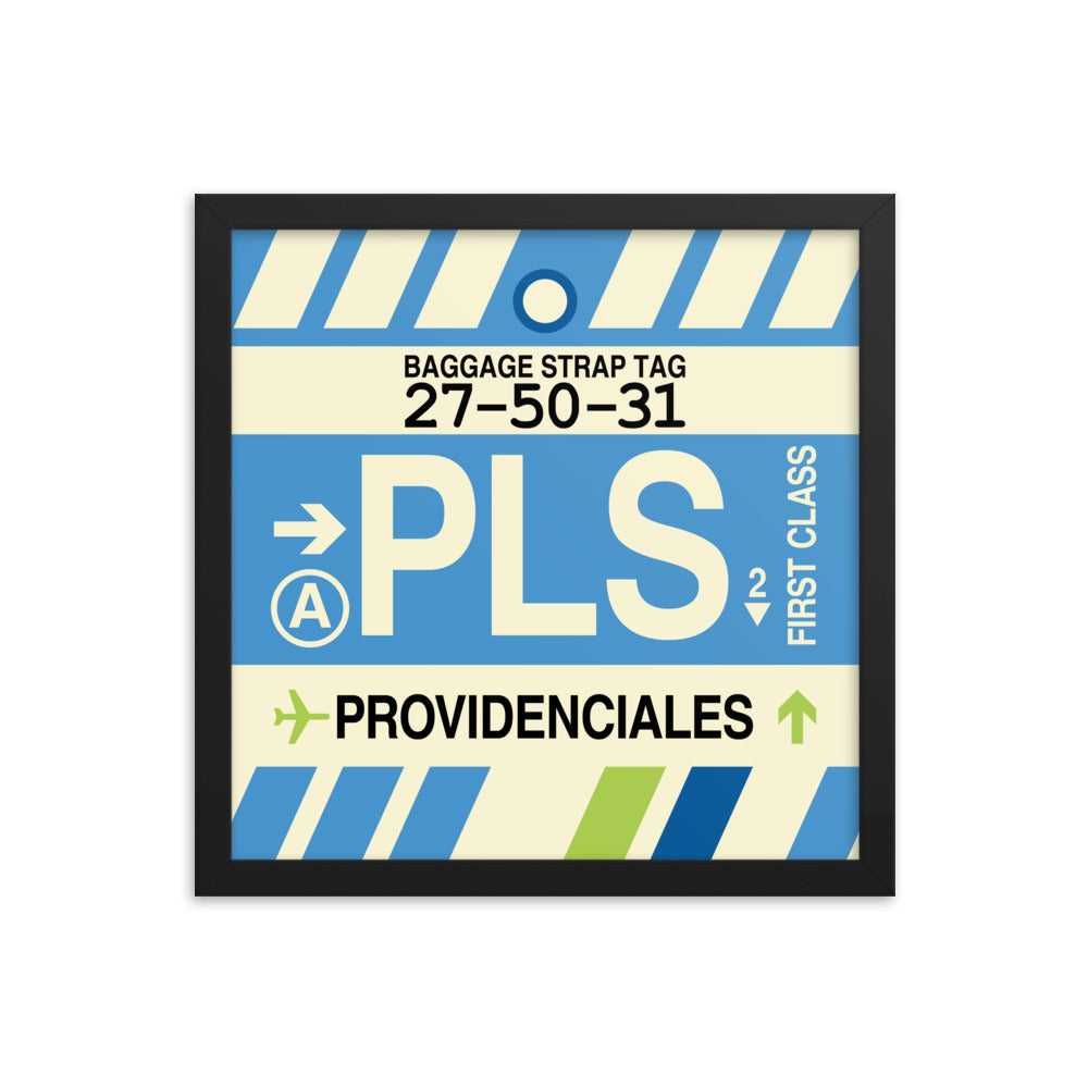 Travel-Themed Framed Print • PLS Providenciales Souvenir • YHM Designs - Image 03