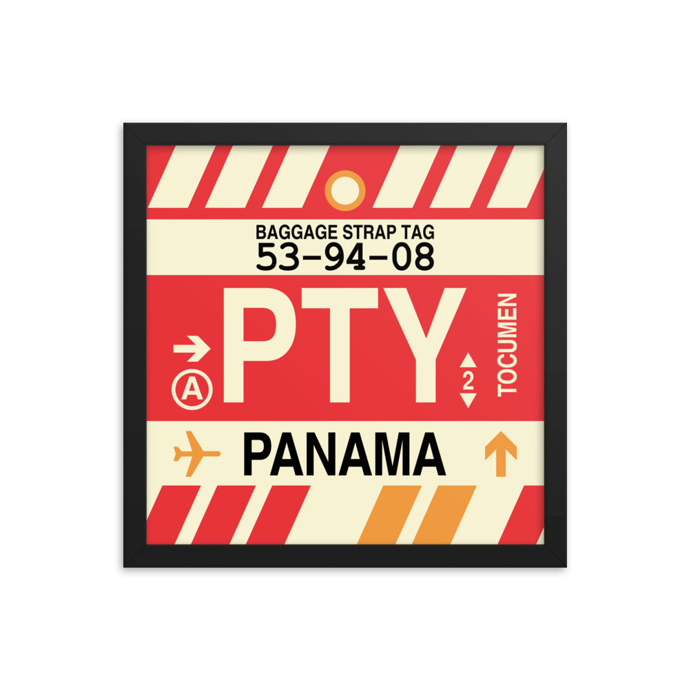 Travel-Themed Framed Print • PTY Panama City Souvenir • YHM Designs - Image 03