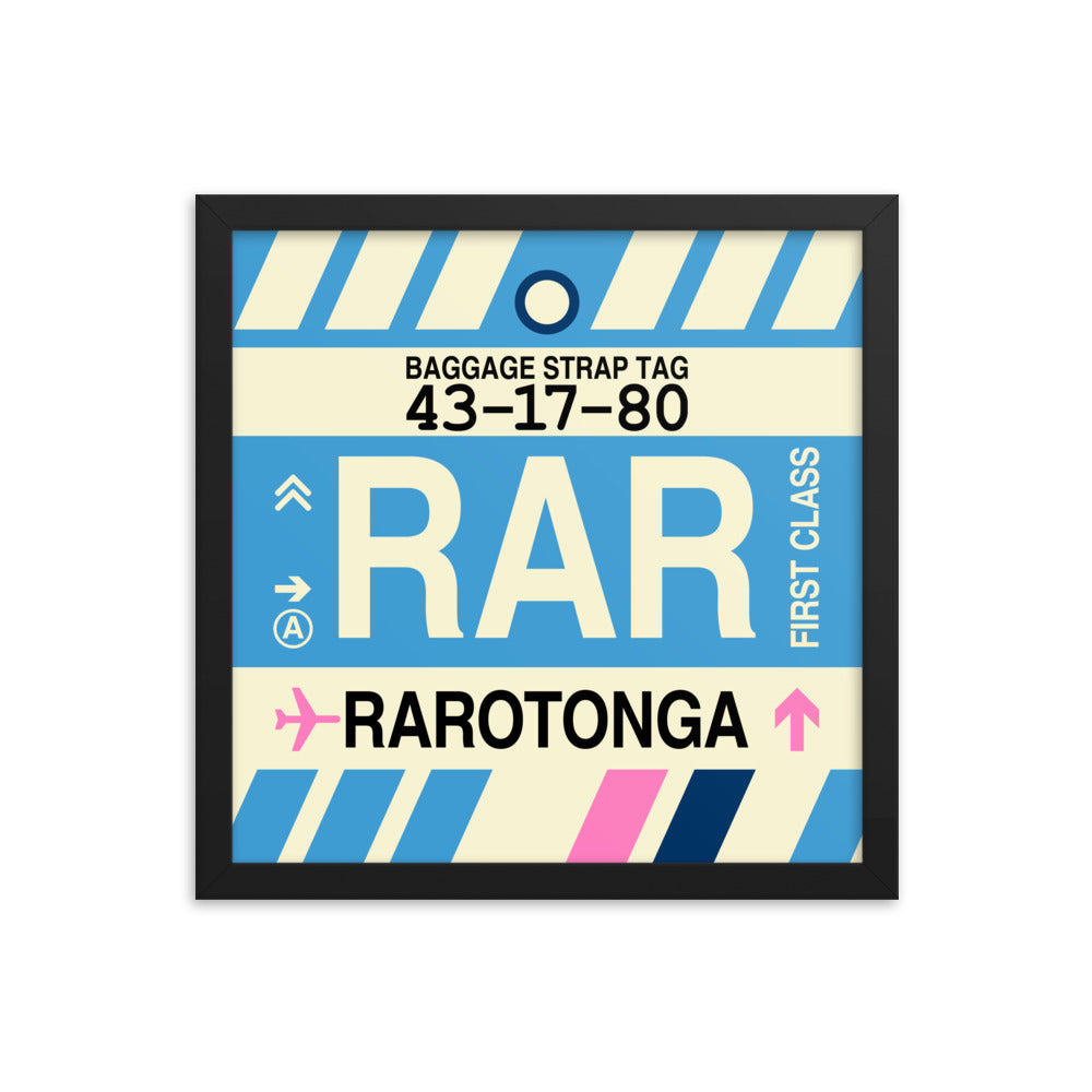 Travel-Themed Framed Print • RAR Rarotonga Souvenir • YHM Designs - Image 03