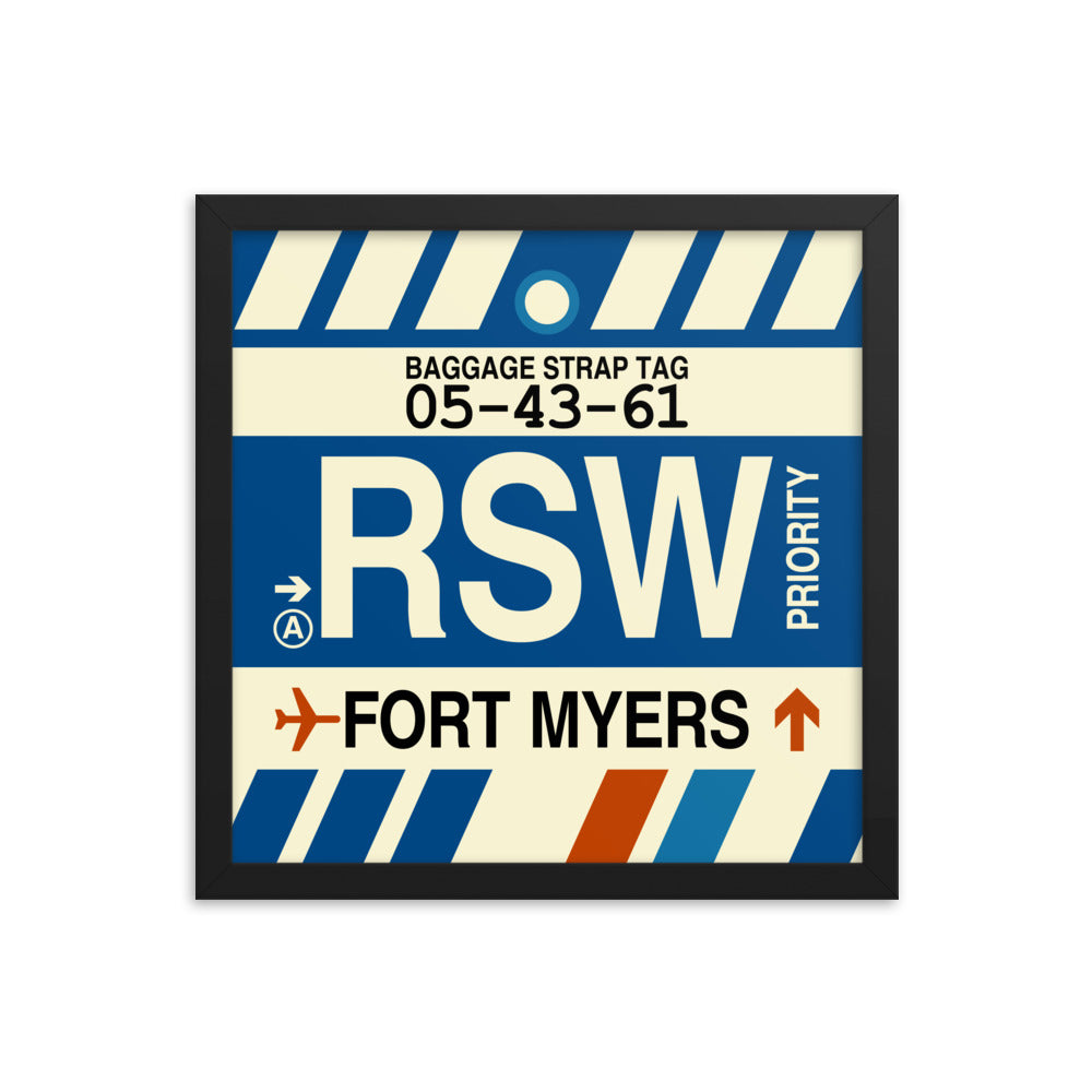 Travel-Themed Framed Print • RSW Fort Myers • YHM Designs - Image 03