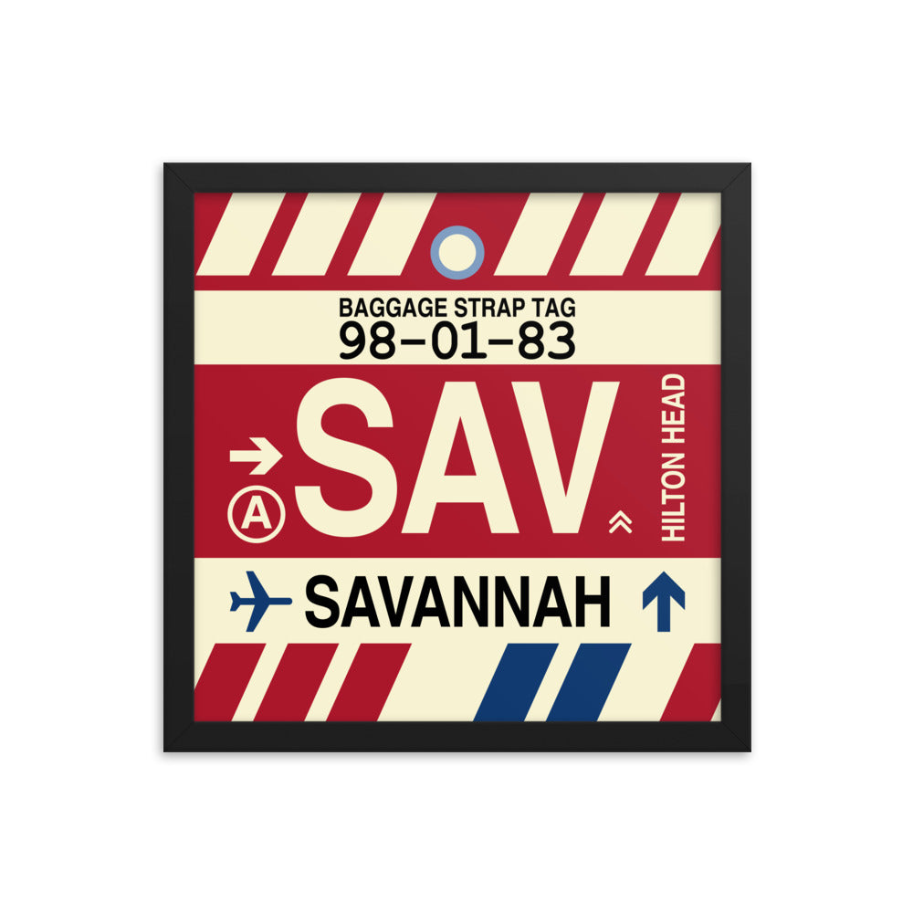 Travel-Themed Framed Print • SAV Savannah • YHM Designs - Image 03
