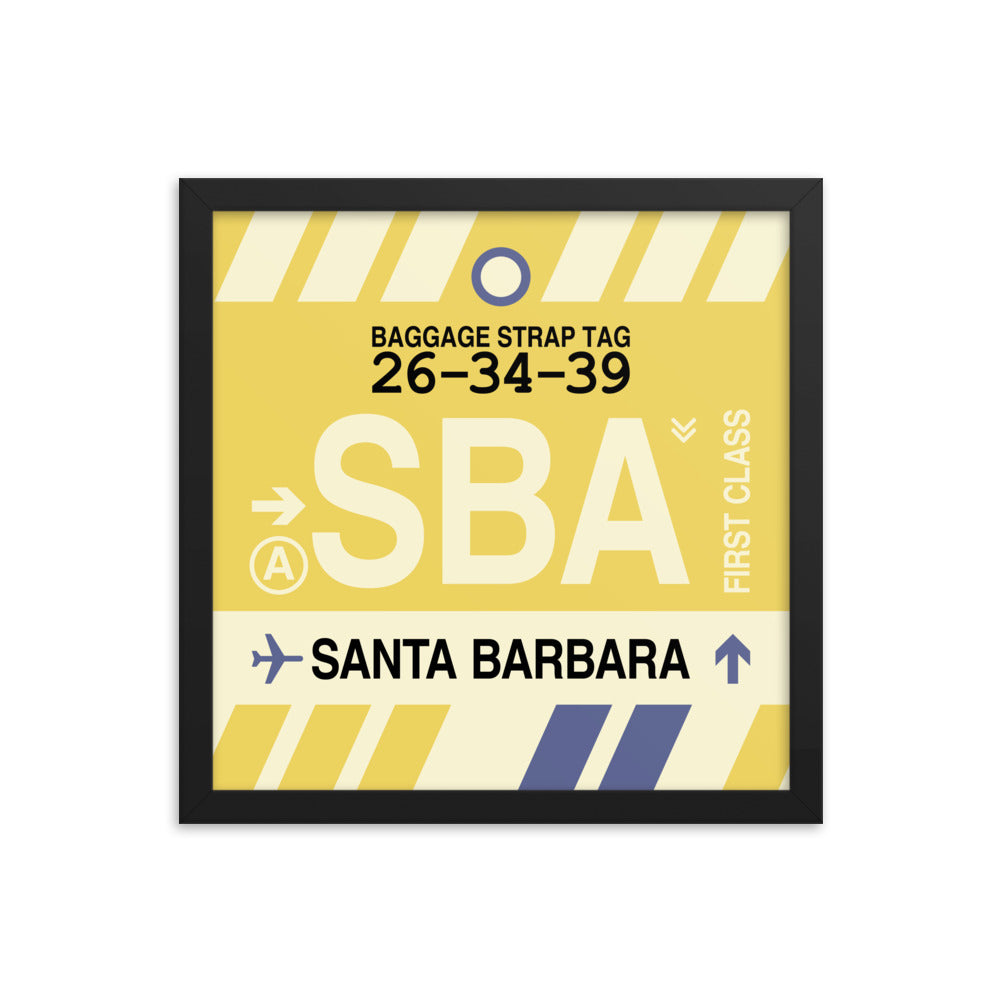 Travel-Themed Framed Print • SBA Santa Barbara • YHM Designs - Image 03
