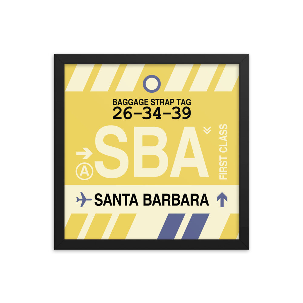 Travel-Themed Framed Print • SBA Santa Barbara Souvenir • YHM Designs - Image 03