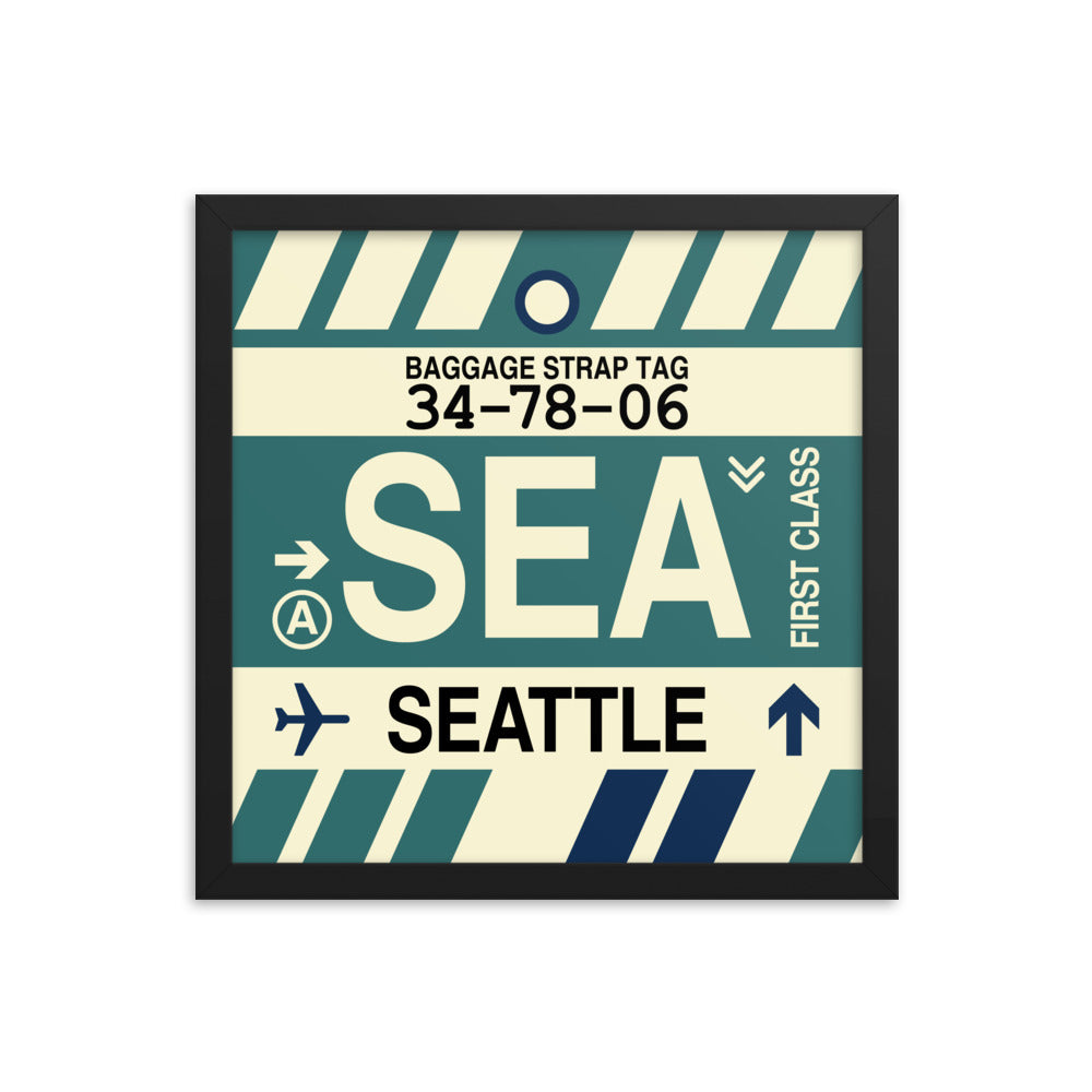 Travel-Themed Framed Print • SEA Seattle • YHM Designs - Image 03