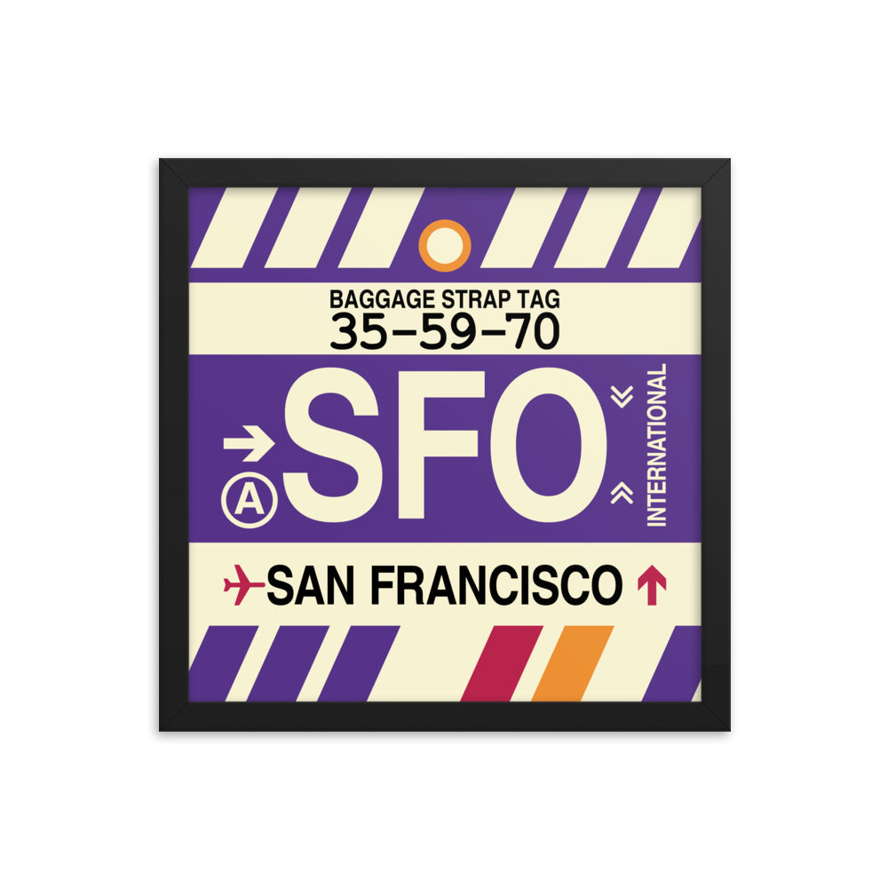 Travel-Themed Framed Print • SFO San Francisco • YHM Designs - Image 03