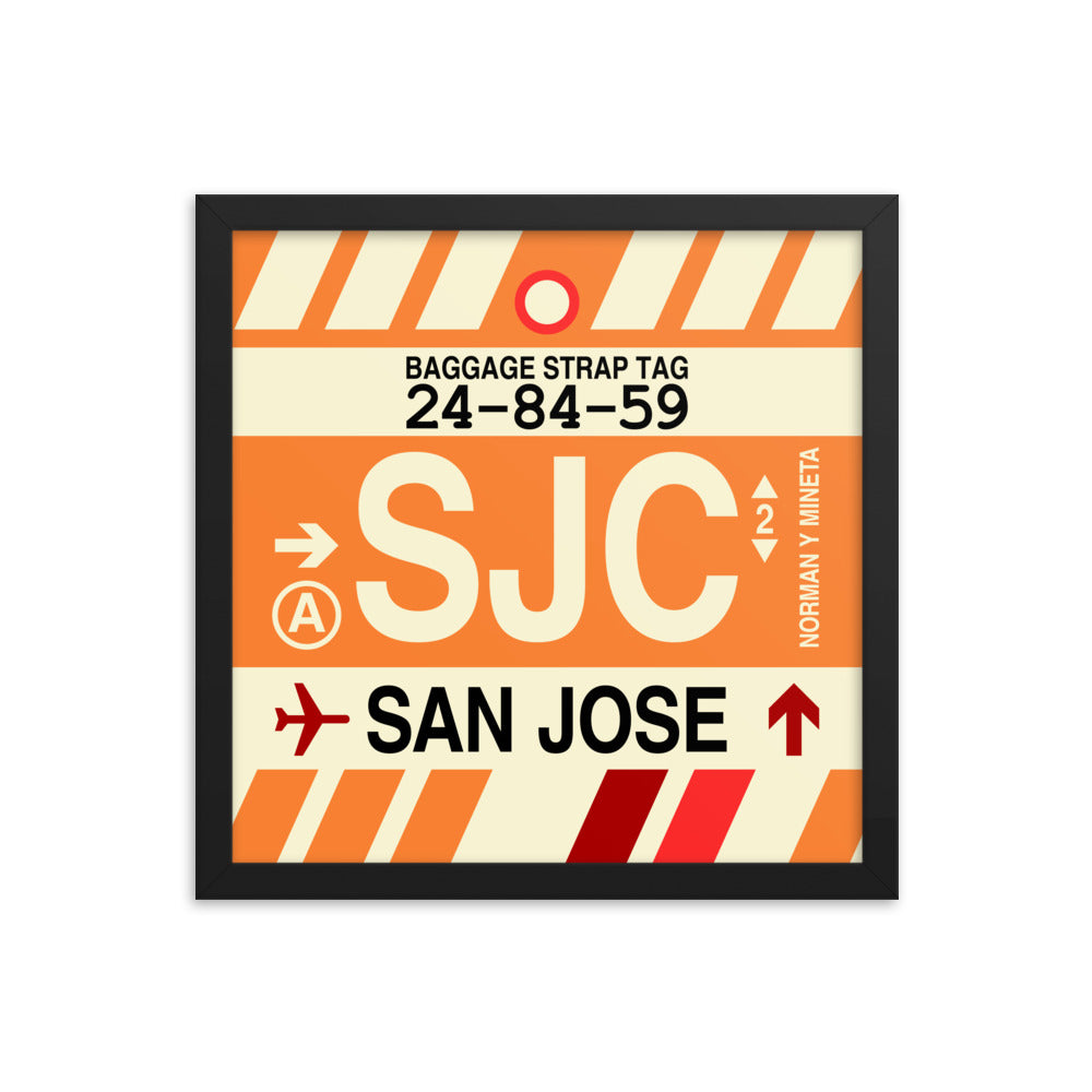 Travel-Themed Framed Print • SJC San Jose • YHM Designs - Image 03