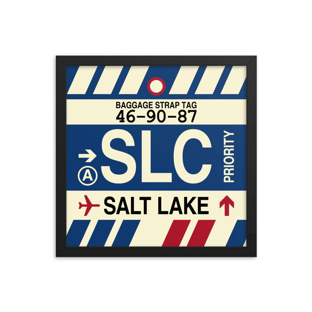 Travel-Themed Framed Print • SLC Salt Lake City • YHM Designs - Image 03