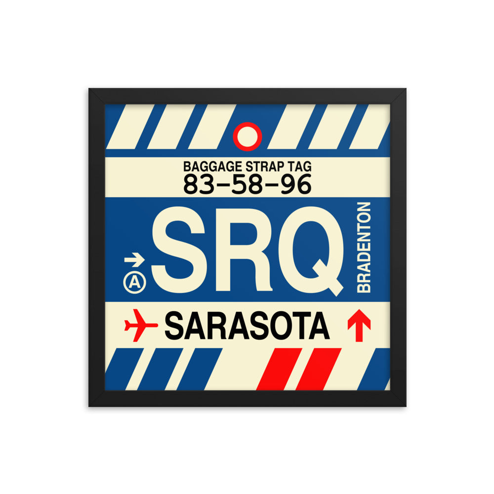 Travel-Themed Framed Print • SRQ Sarasota-Bradenton • YHM Designs - Image 03