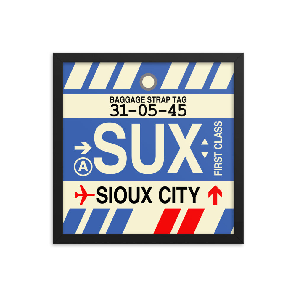 Travel-Themed Framed Print • SUX Sioux City • YHM Designs - Image 03