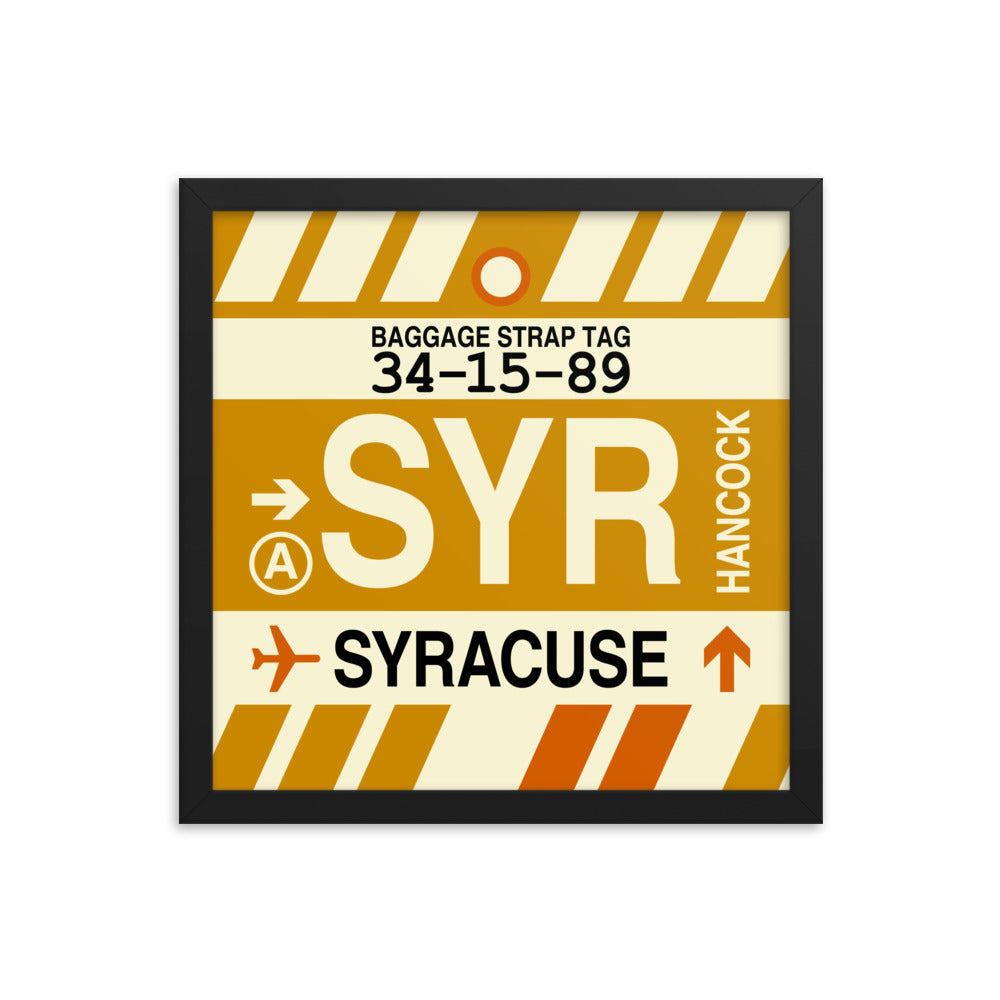 Travel-Themed Framed Print • SYR Syracuse • YHM Designs - Image 03