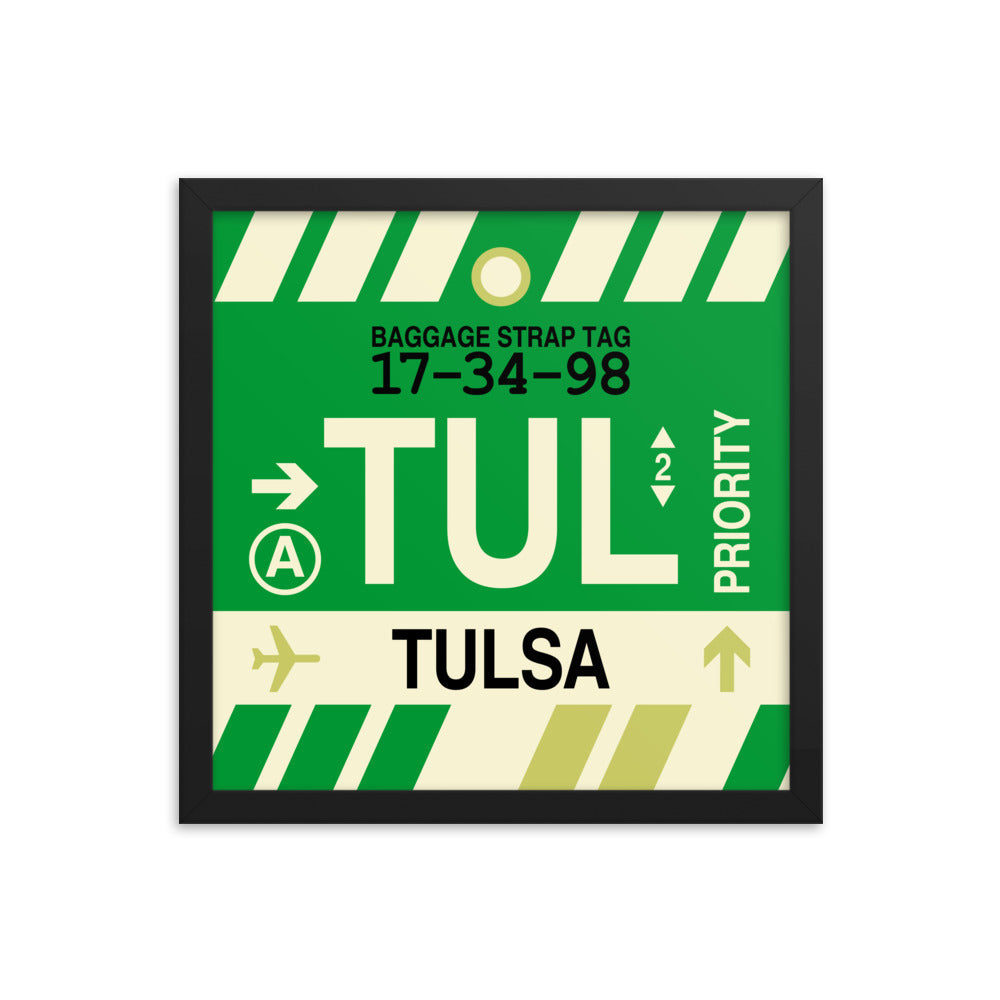 Travel-Themed Framed Print • TUL Tulsa • YHM Designs - Image 03