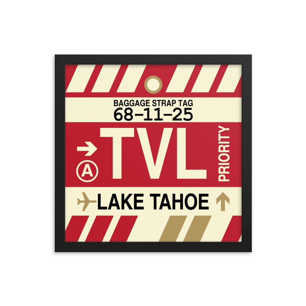 Travel-Themed Framed Print • TVL Lake Tahoe • YHM Designs - Image 03
