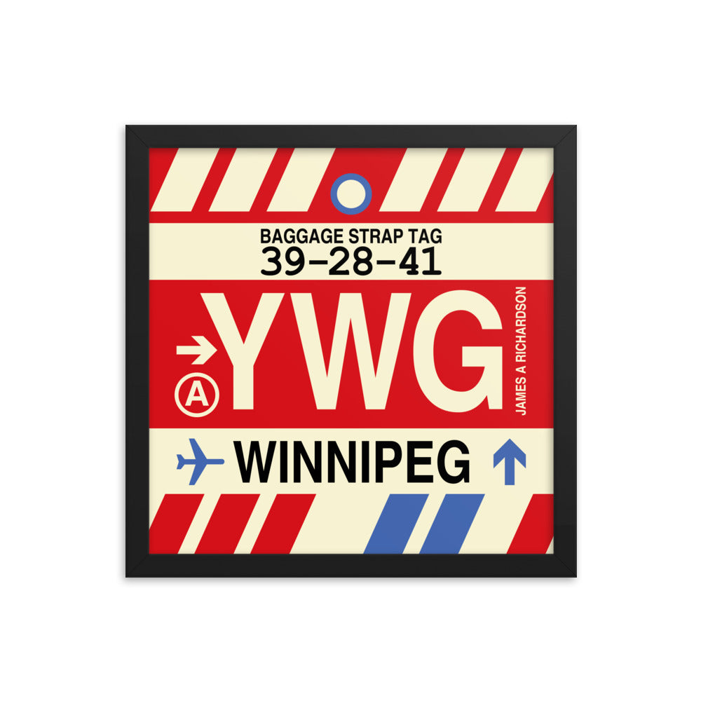 Travel-Themed Framed Print • YWG Winnipeg Souvenir • YHM Designs - Image 03