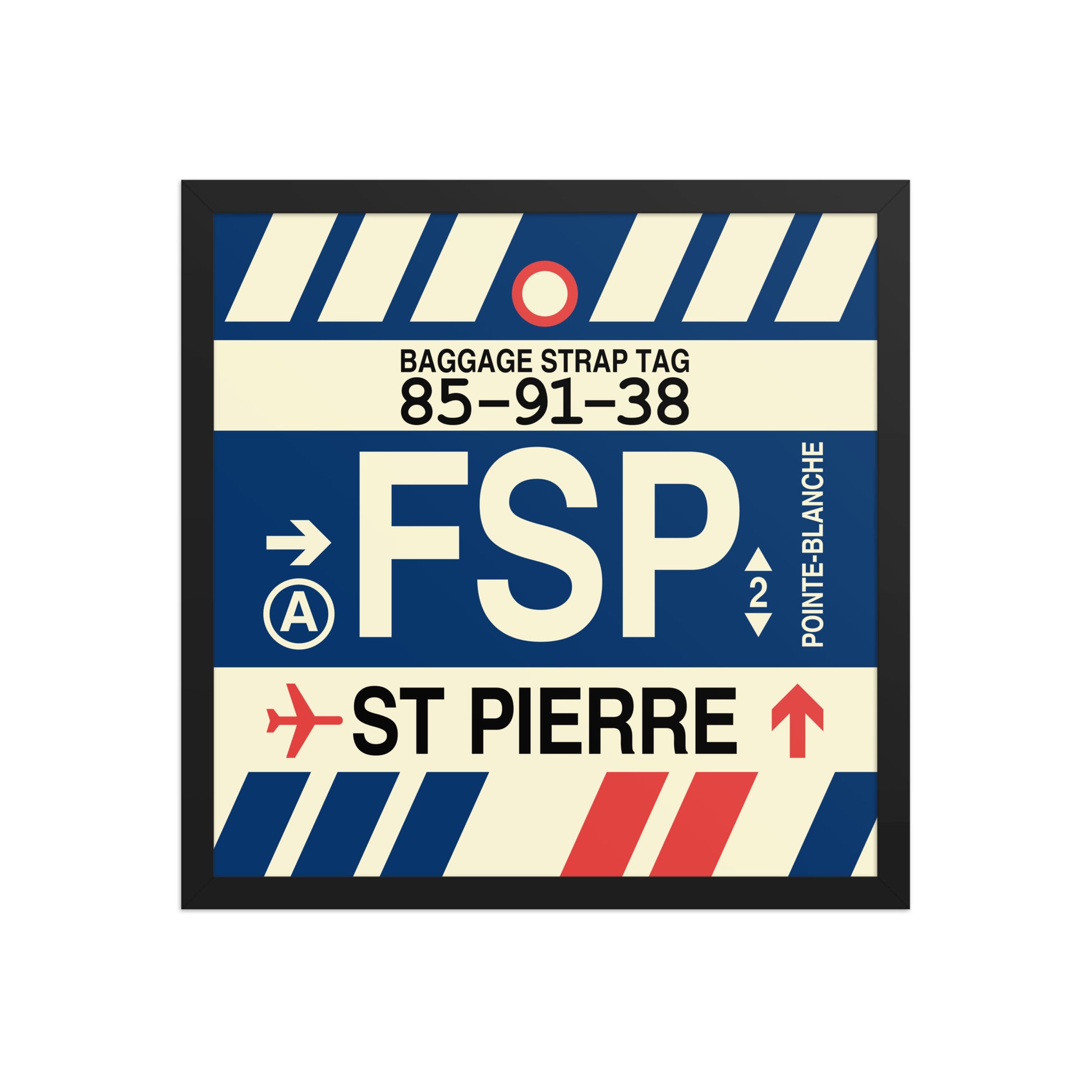 Travel-Themed Framed Print • FSP St-Pierre Souvenir • YHM Designs - Image 04