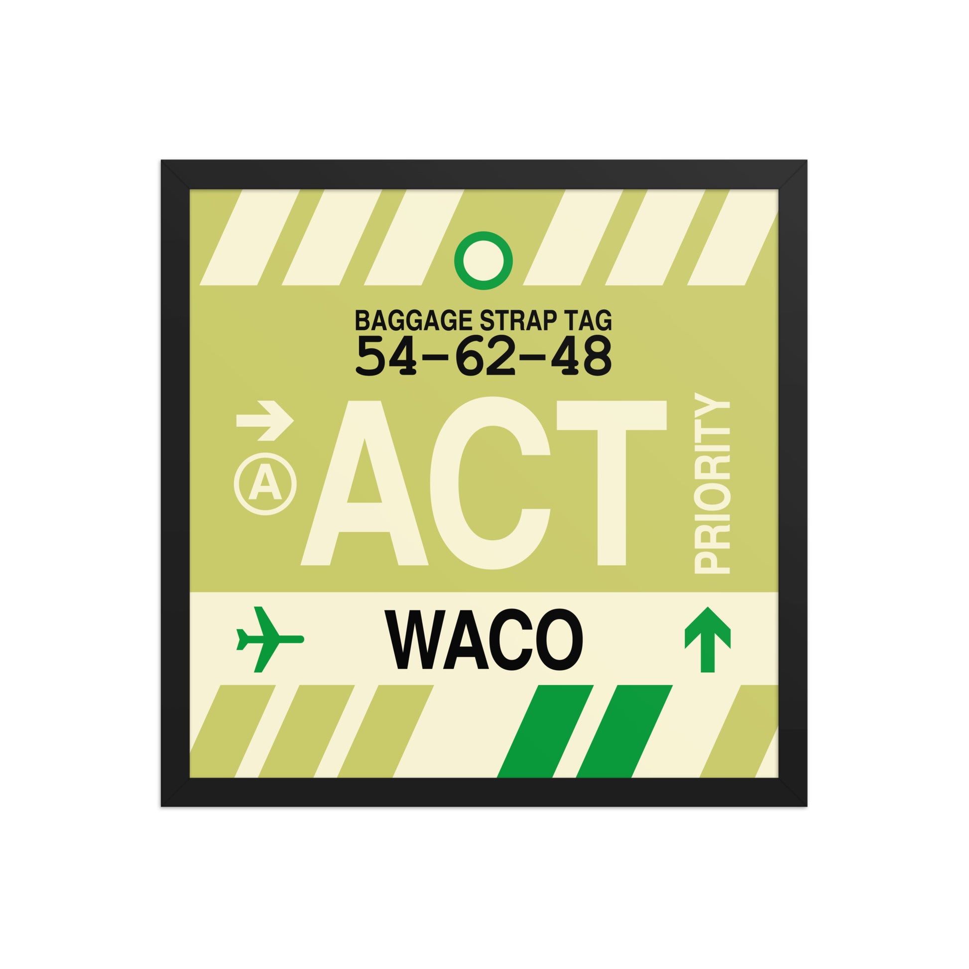 ACT Waco Framed Print • Jet Age Baggage Tag Design • YHM Designs - Image 05