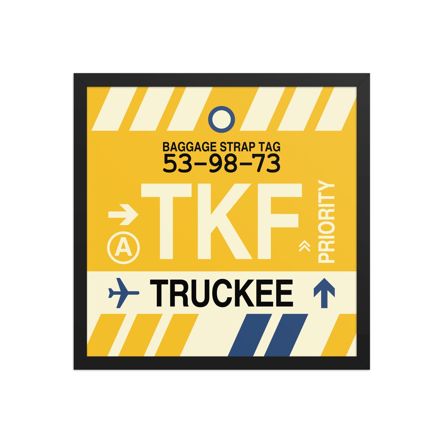 TKF Truckee Framed Print • Jet Age Baggage Tag Design • YHM Designs - Image 05