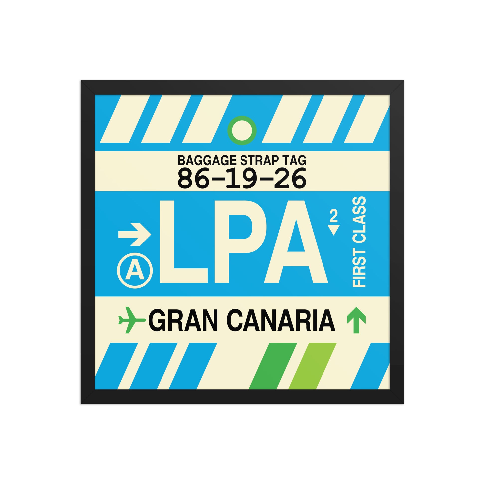 LPA Gran Canaria Framed Print • Jet Age Baggage Tag Design • YHM Designs - Image 10