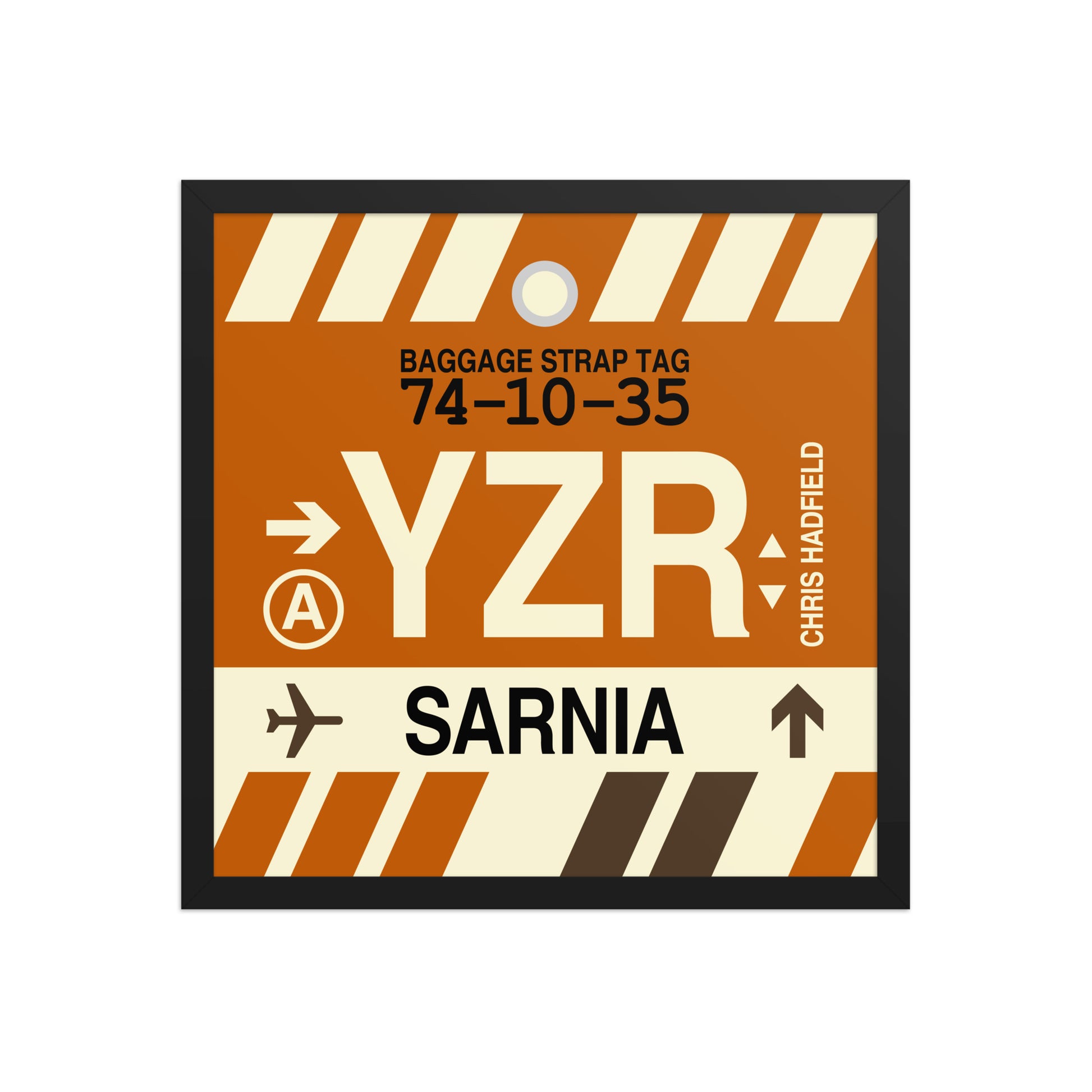 YZR Sarnia Framed Print • Jet Age Baggage Tag Design • YHM Designs - Image 10