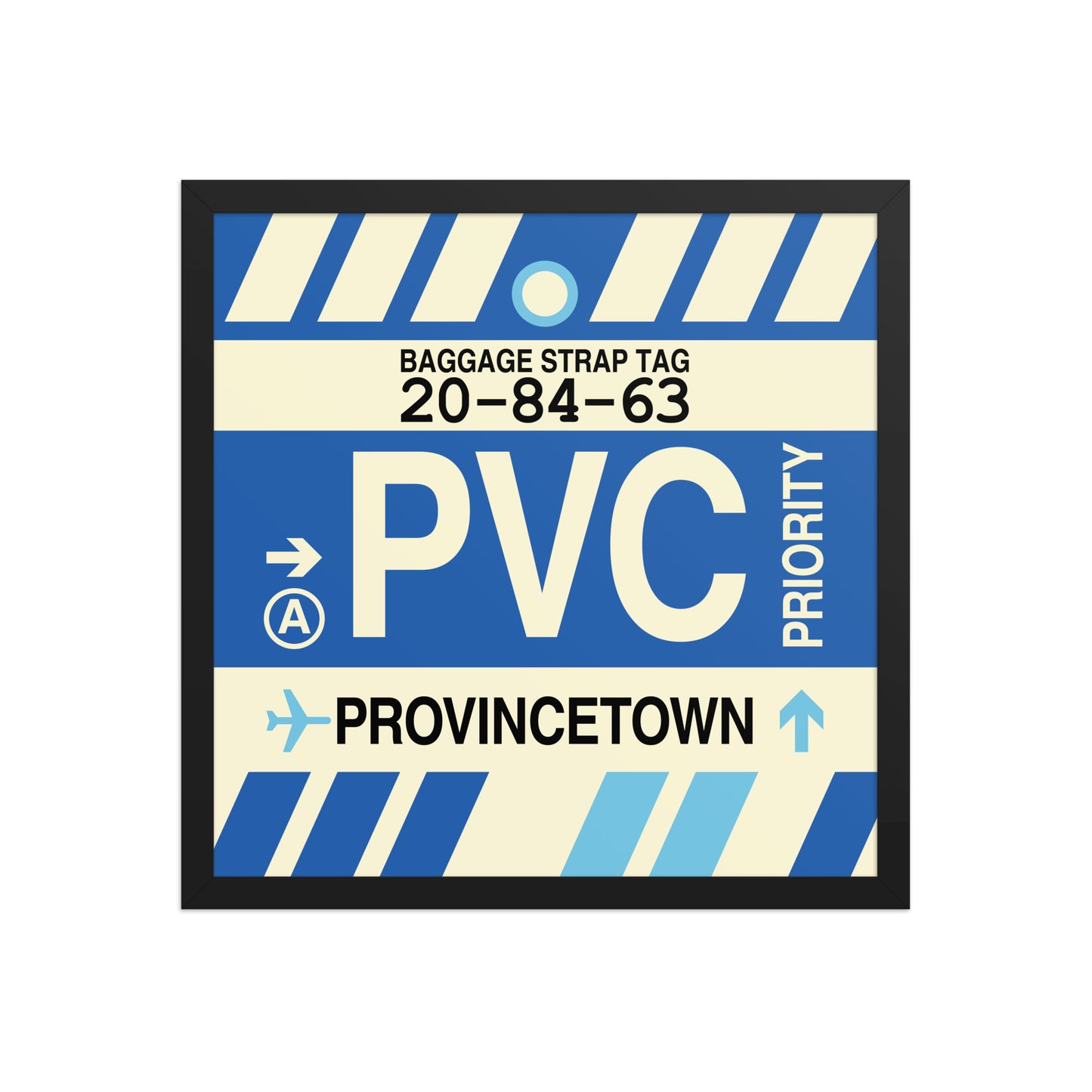 PVC Provincetown Framed Print • Jet Age Baggage Tag Design • YHM Designs - Image 10