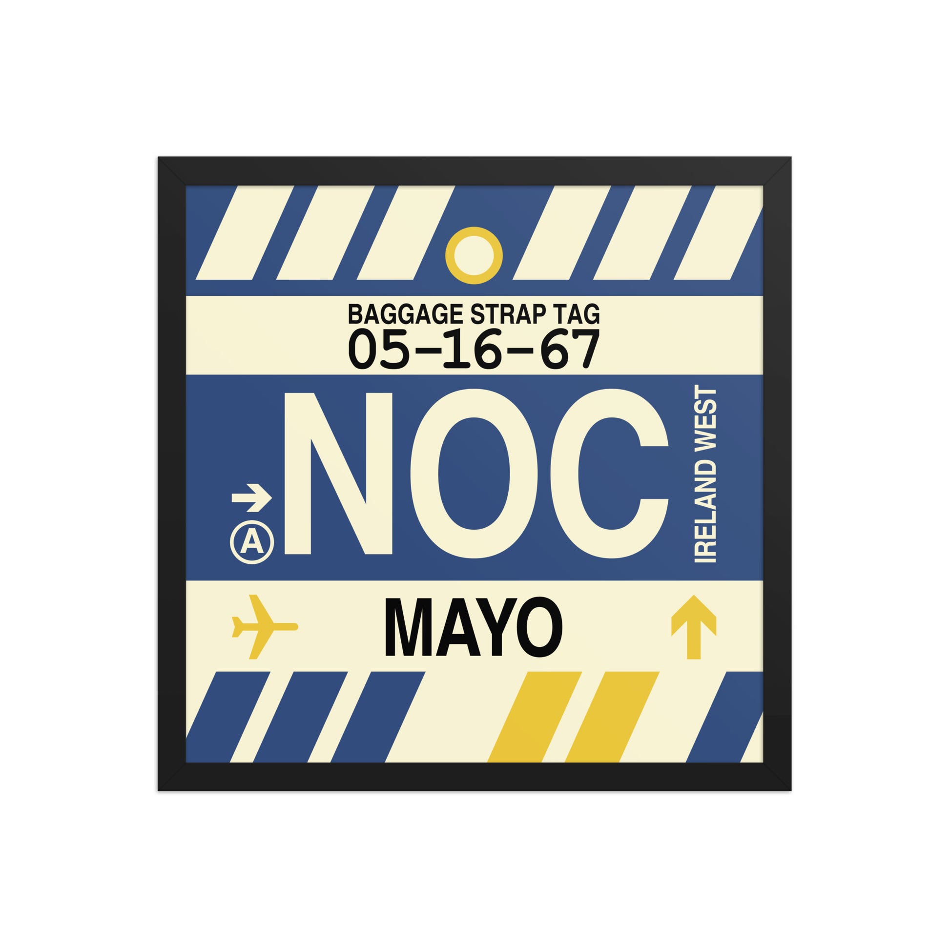 NOC Mayo Framed Print • Jet Age Baggage Tag Design • YHM Designs - Image 10