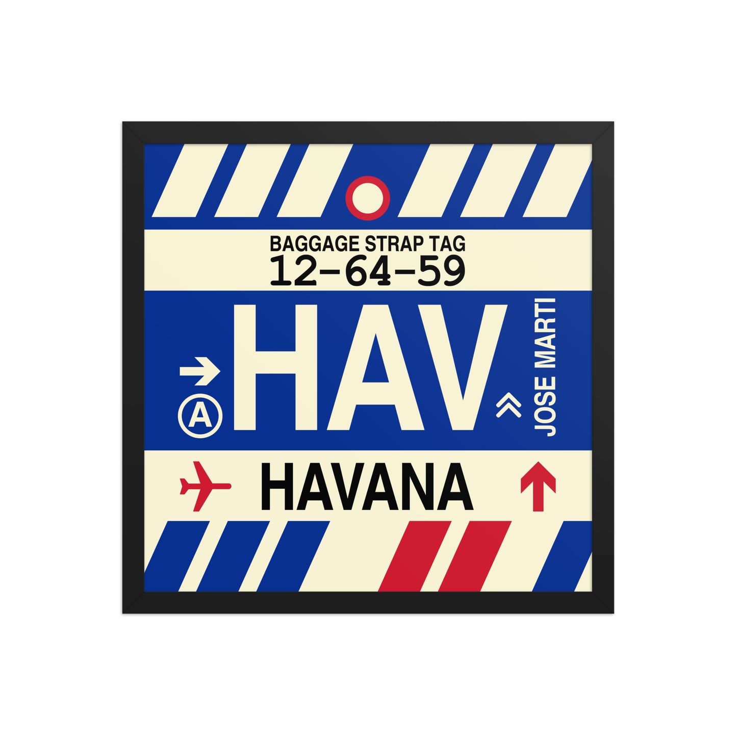 HAV Havana Framed Print • Jet Age Baggage Tag Design • YHM Designs - Image 10