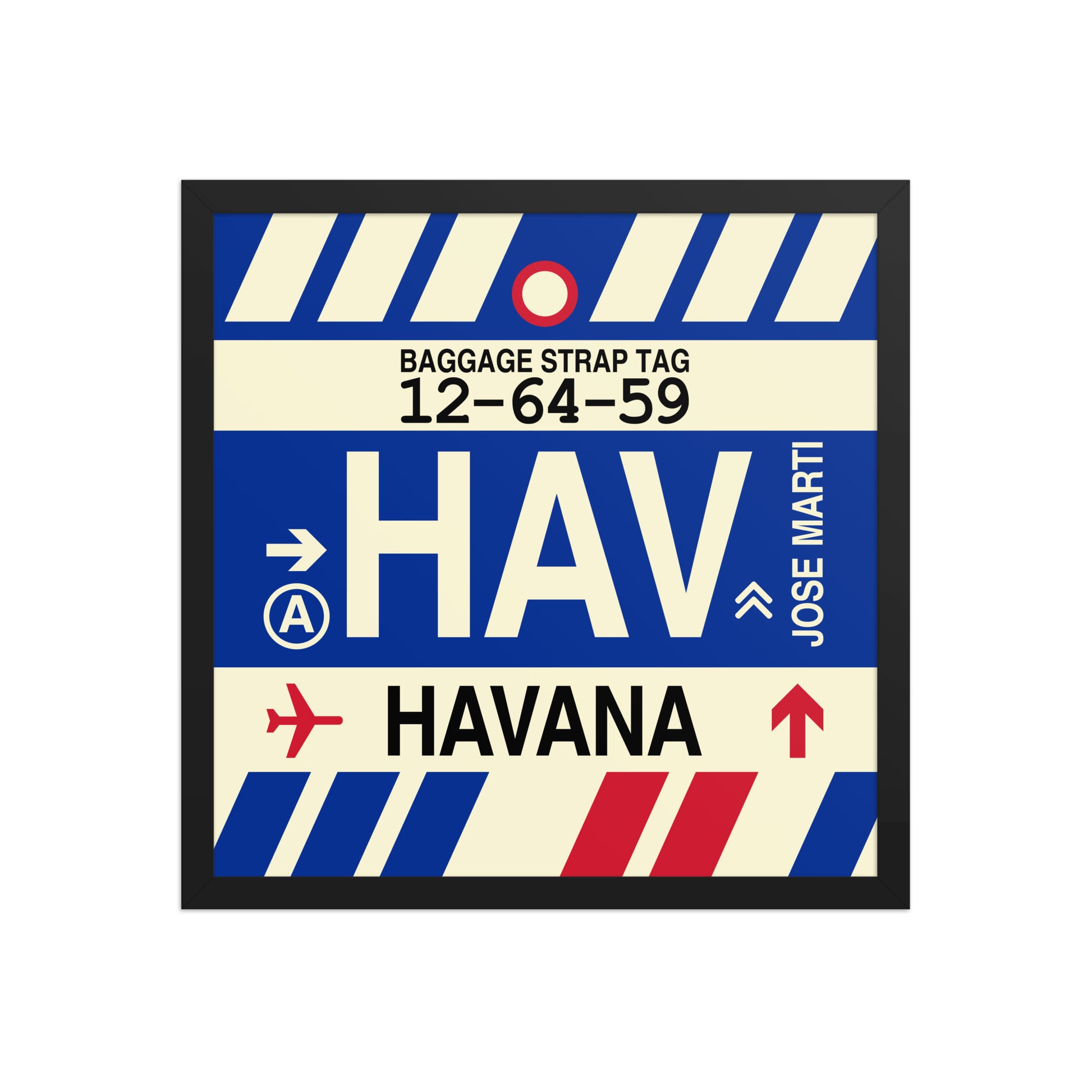 HAV Havana Framed Print • Jet Age Baggage Tag Design • YHM Designs - Image 10