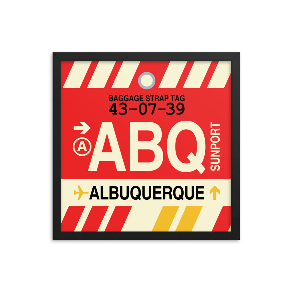 Travel-Themed Framed Print • ABQ Albuquerque Souvenir • YHM Designs - Image 04