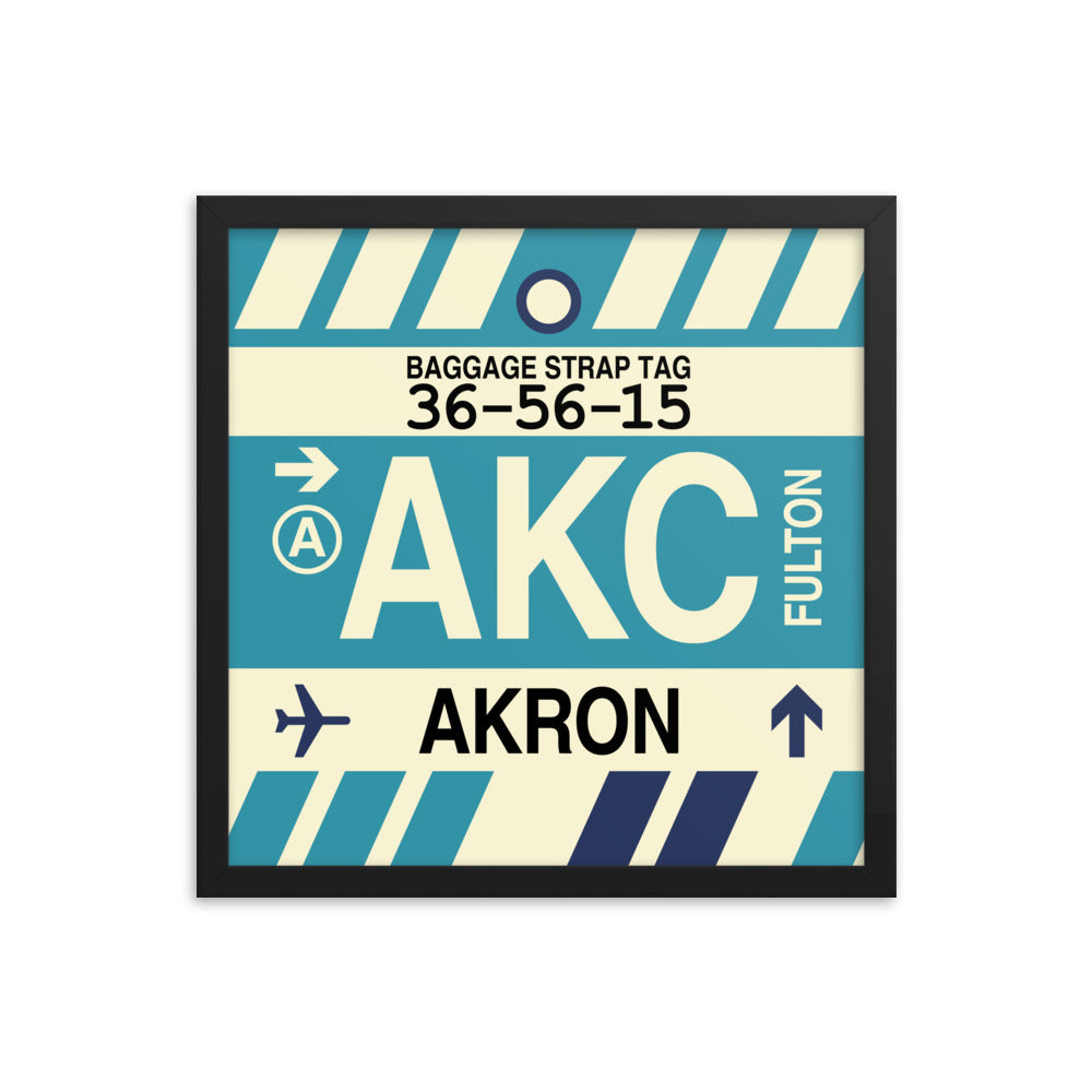 Travel-Themed Framed Print • AKC Akron • YHM Designs - Image 04