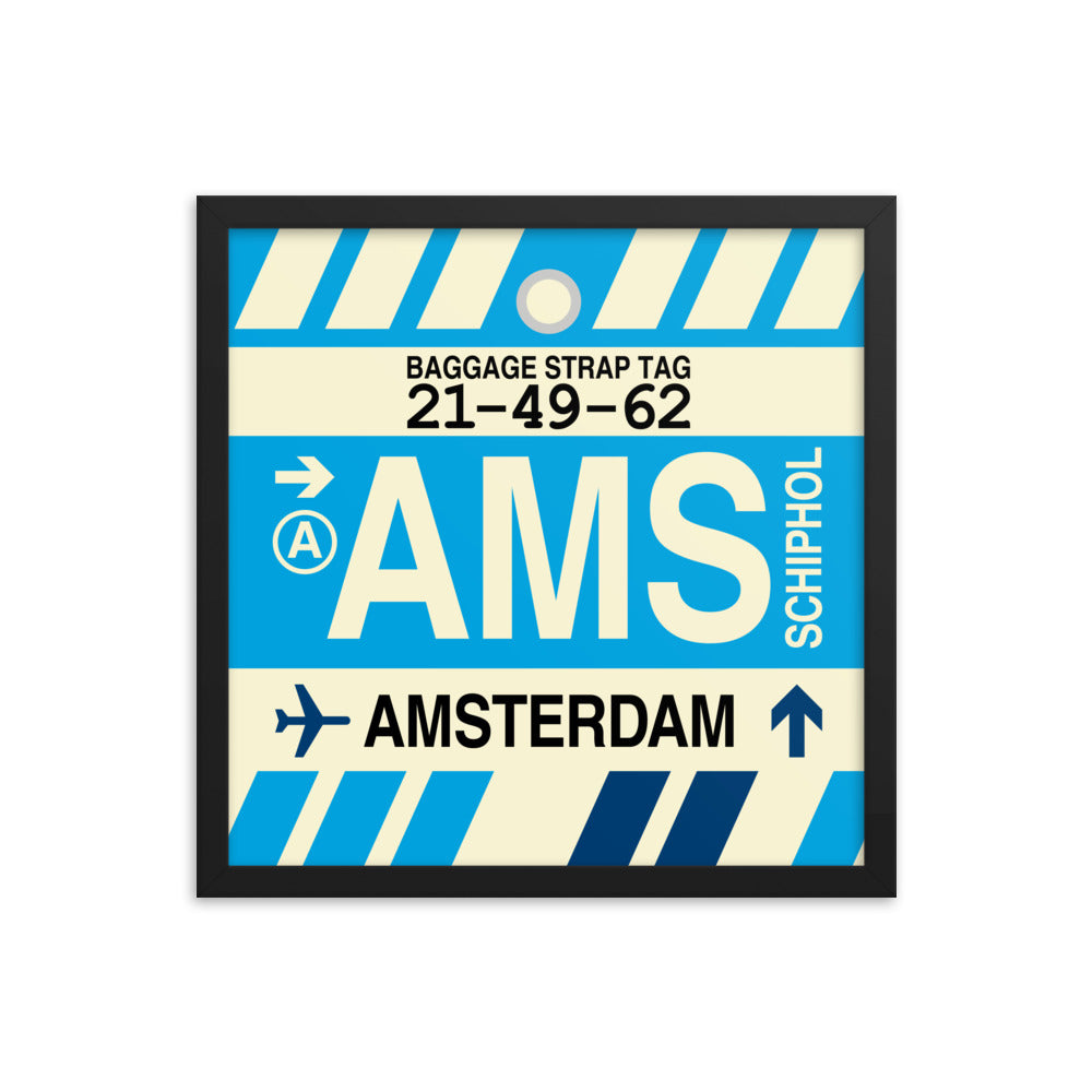 Travel-Themed Framed Print • AMS Amsterdam • YHM Designs - Image 04