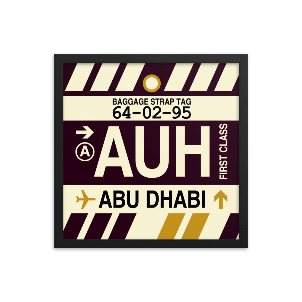 Travel-Themed Framed Print • AUH Abu Dhabi • YHM Designs - Image 04