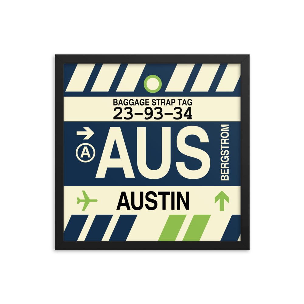 Travel-Themed Framed Print • AUS Austin • YHM Designs - Image 04