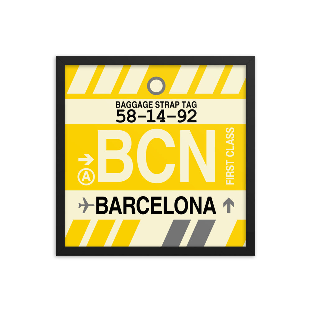 Travel-Themed Framed Print • BCN Barcelona • YHM Designs - Image 04