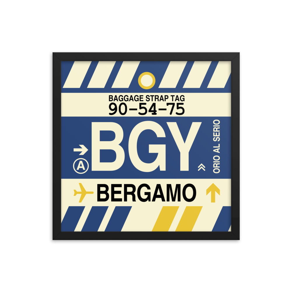 Travel-Themed Framed Print • BGY Bergamo • YHM Designs - Image 04