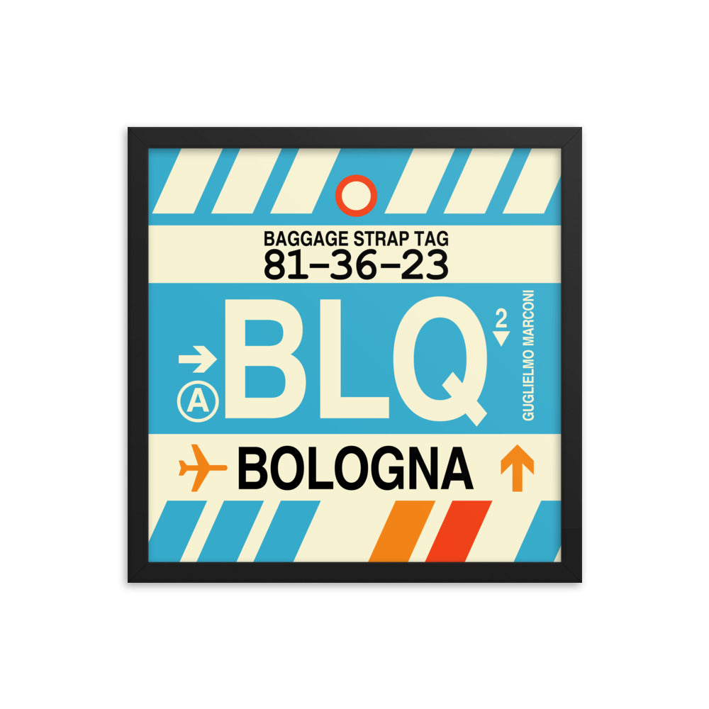 Travel-Themed Framed Print • BLQ Bologna Souvenir • YHM Designs - Image 04