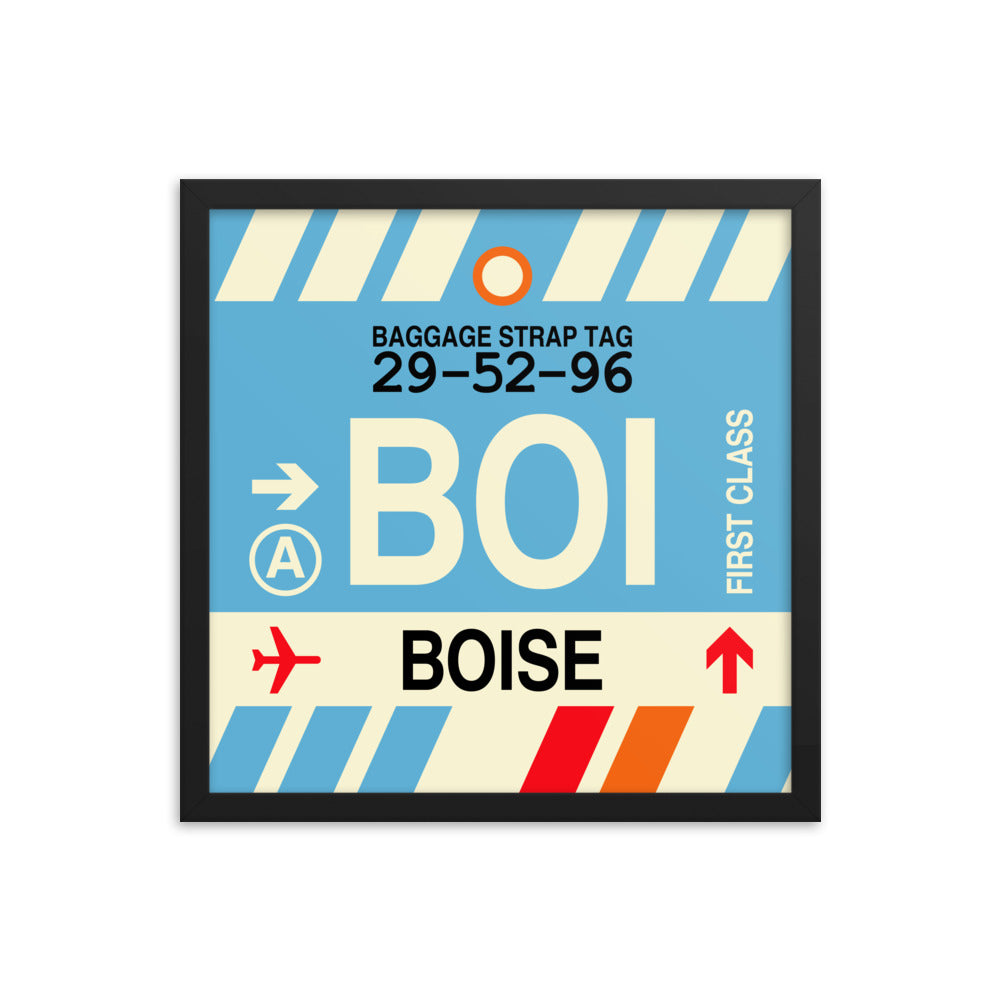 Travel-Themed Framed Print • BOI Boise • YHM Designs - Image 04