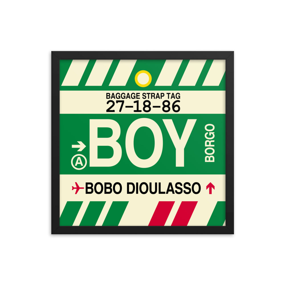 Travel-Themed Framed Print • BOY Bobo Dioulasso Souvenir • YHM Designs - Image 04