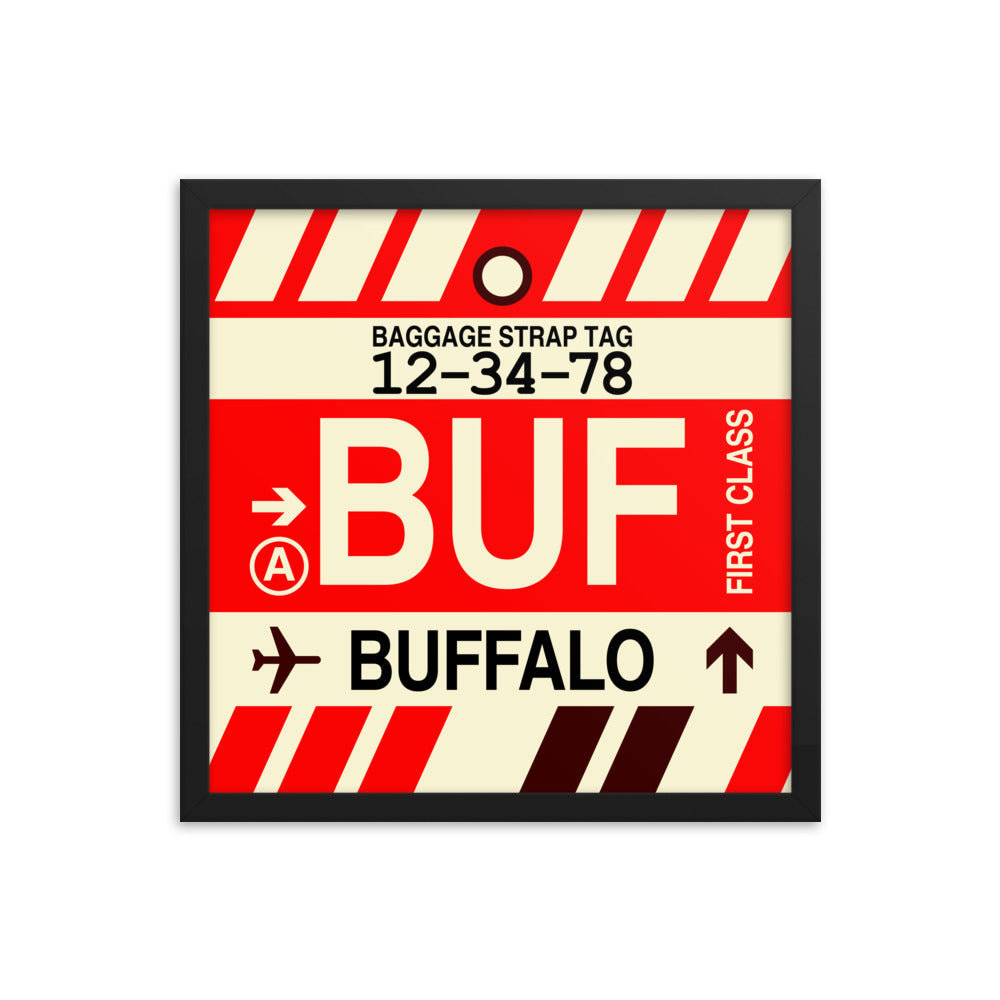 Travel-Themed Framed Print • BUF Buffalo • YHM Designs - Image 04