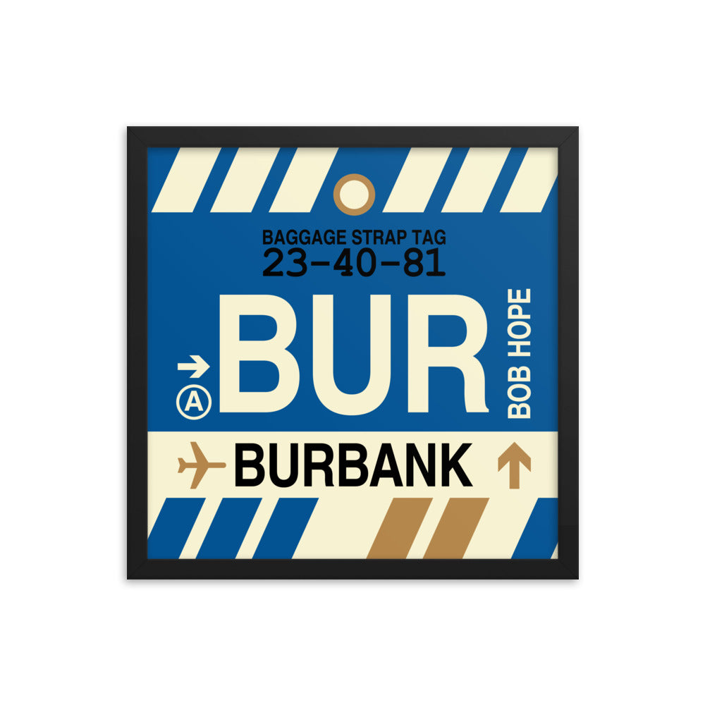 Travel-Themed Framed Print • BUR Burbank • YHM Designs - Image 04