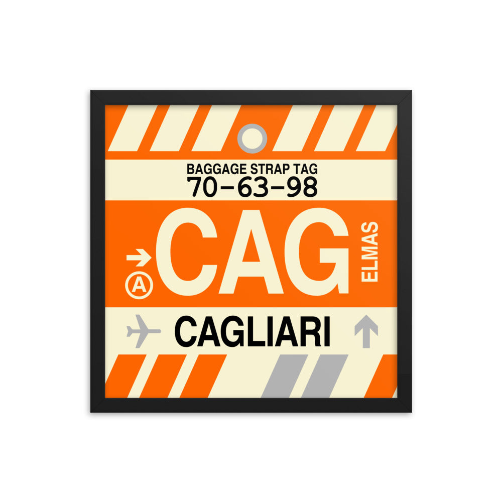 Travel-Themed Framed Print • CAG Cagliari • YHM Designs - Image 04