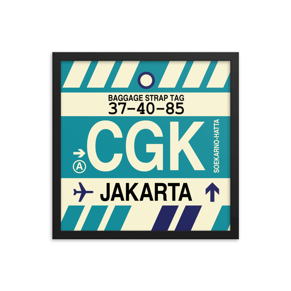 Travel-Themed Framed Print • CGK Jakarta Souvenir • YHM Designs - Image 04