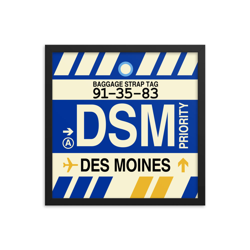 Travel-Themed Framed Print • DSM Des Moines • YHM Designs - Image 04