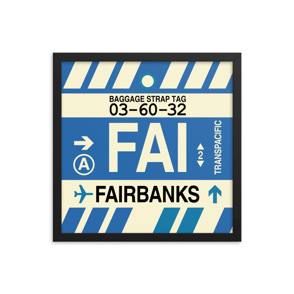 Travel-Themed Framed Print • FAI Fairbanks Souvenir • YHM Designs - Image 04