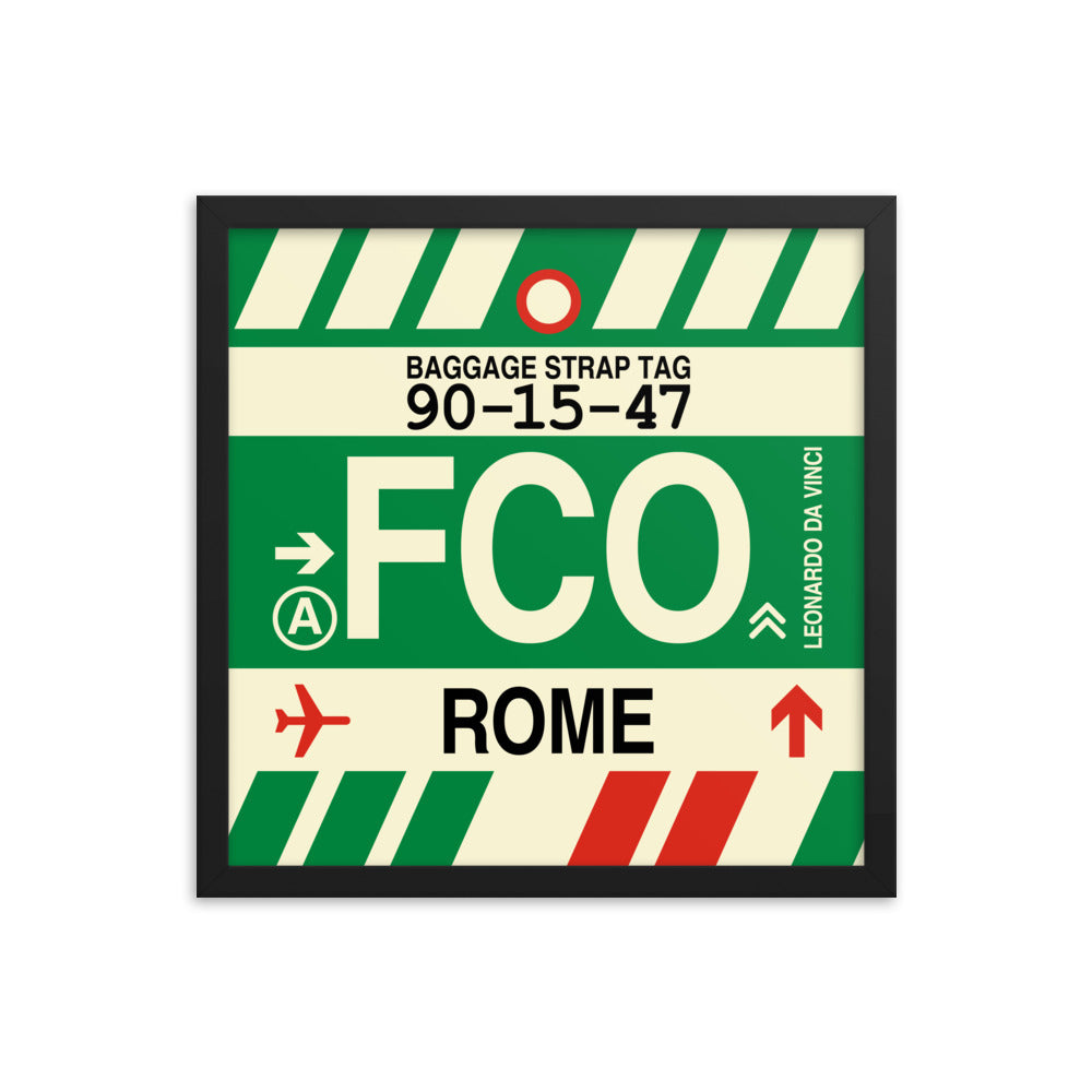 Travel-Themed Framed Print • FCO Rome • YHM Designs - Image 04
