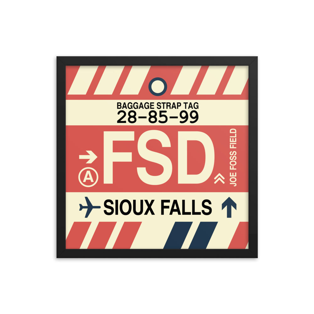 Travel-Themed Framed Print • FSD Sioux Falls • YHM Designs - Image 04